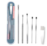 6 Pieces Ear Wax Removal Smooth Stainless Steel Kit